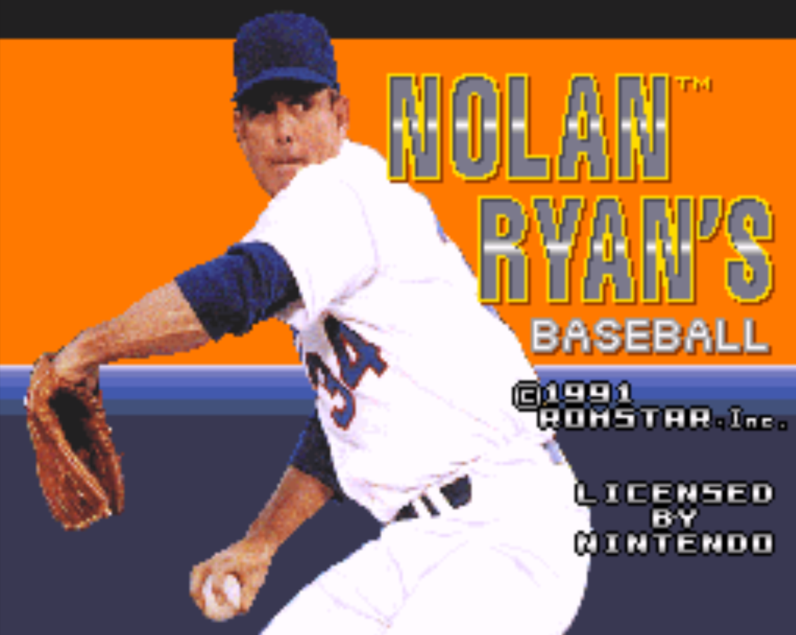 Nolan Ryans Baseball Title Screen